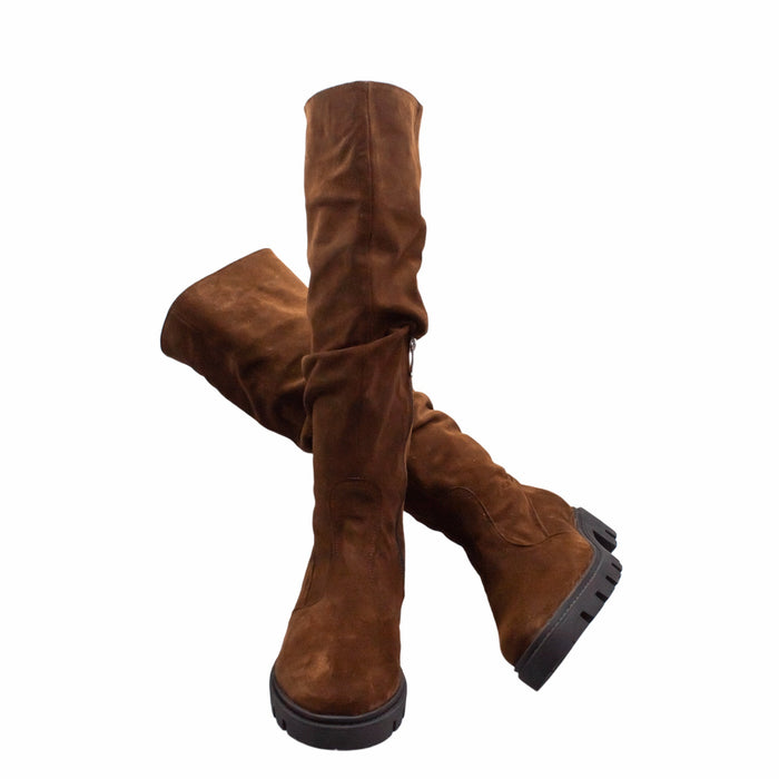 Cizme din piele naturala cu talpa joasa 8049 - VEROSOLSHOES.RO