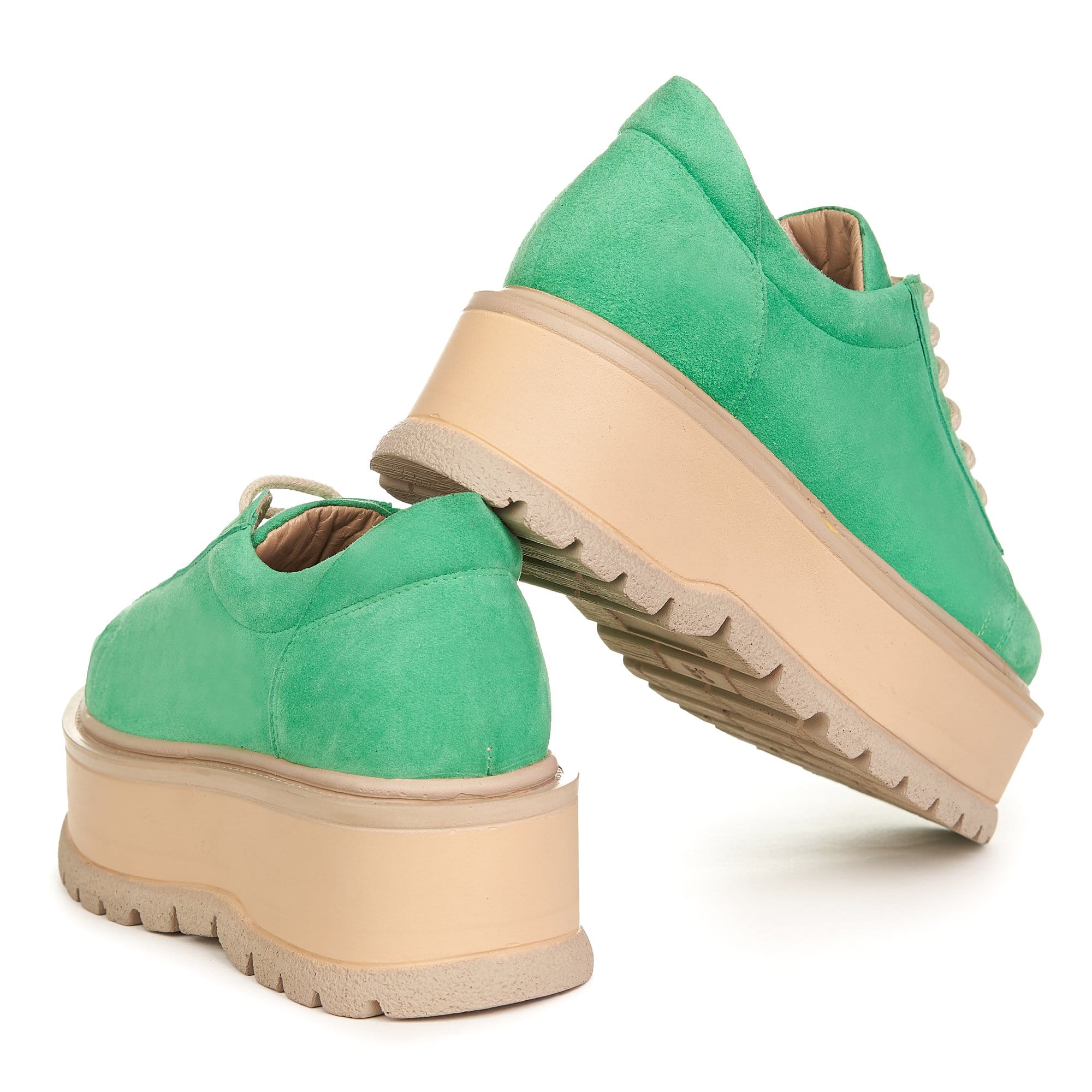 Pantofi Casual Din Piele Naturala Verde 3023 - VERSO.RO