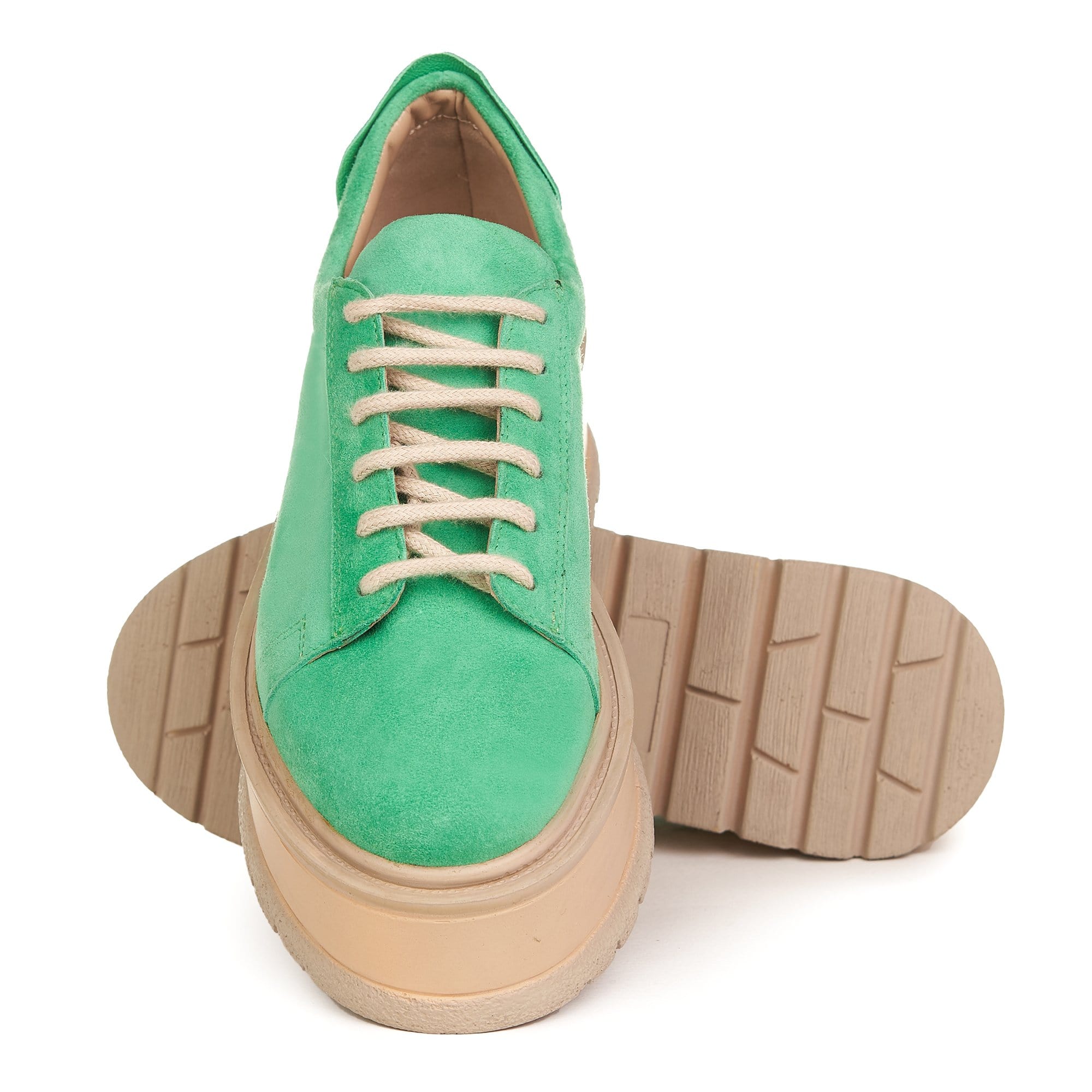 Pantofi Casual Din Piele Naturala Verde 3023 - VERSO.RO