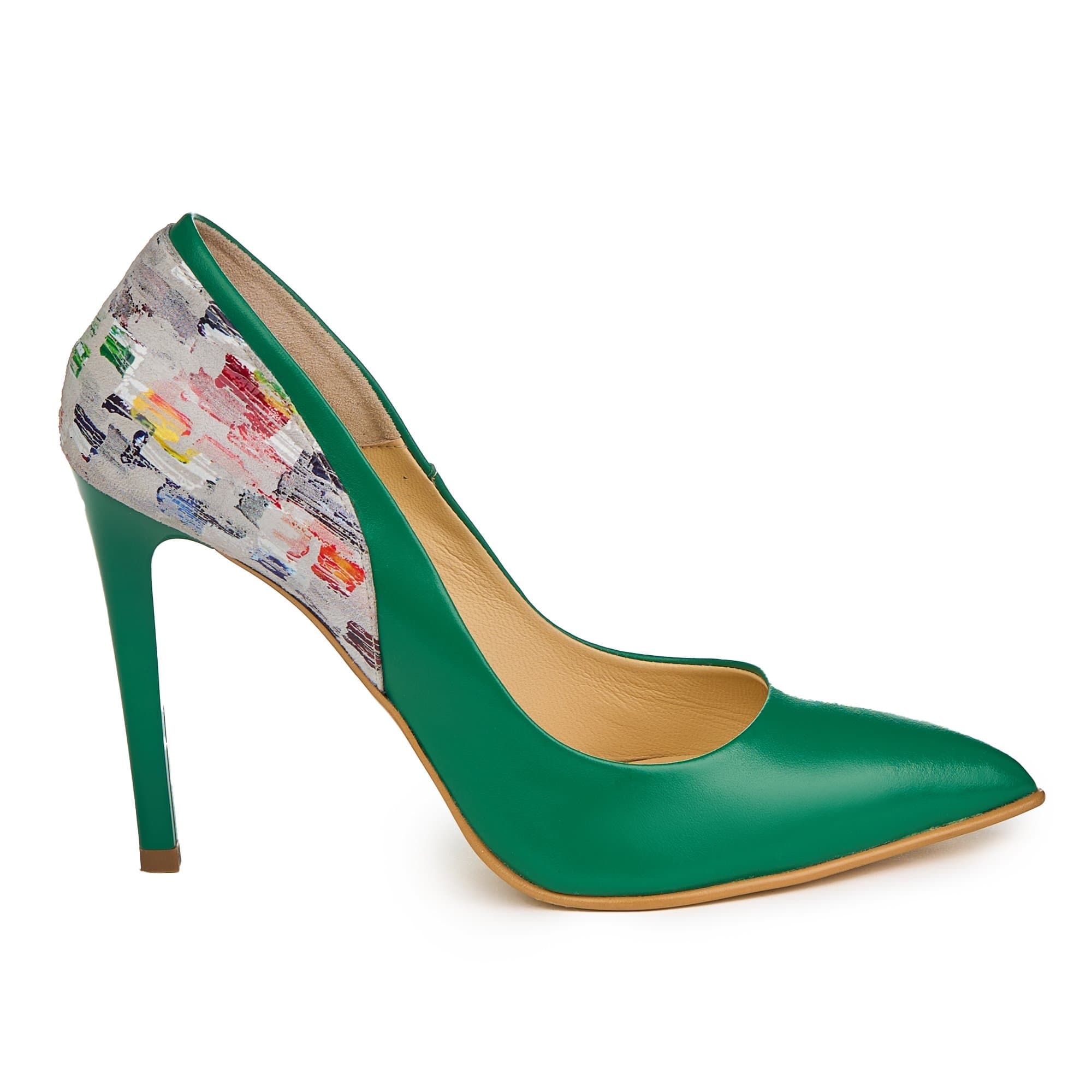 Pantofi Eleganti Dama Din Piele Naturala Verde 2045 - VERSO.RO