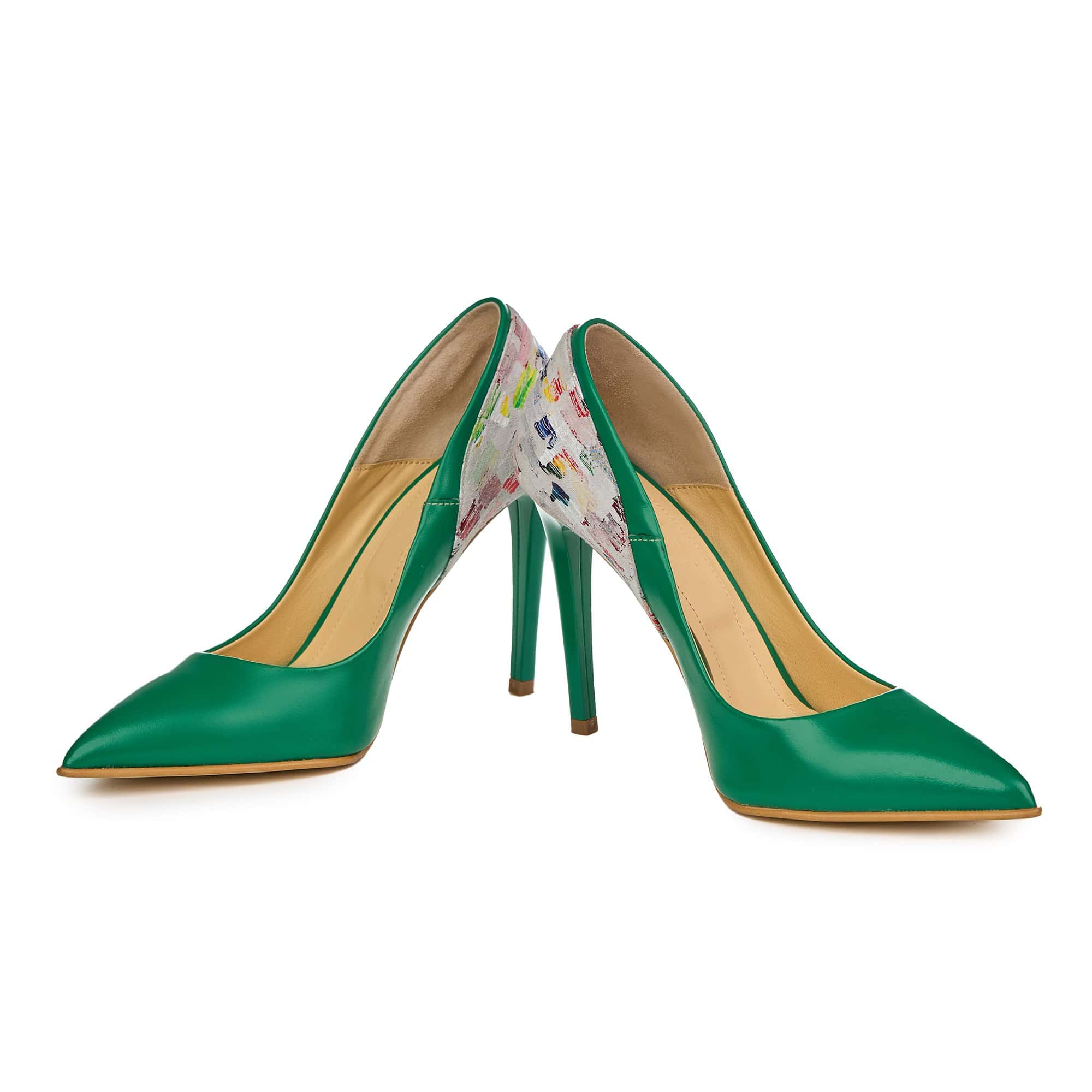 Pantofi Eleganti Dama Din Piele Naturala Verde 2045 - VERSO.RO