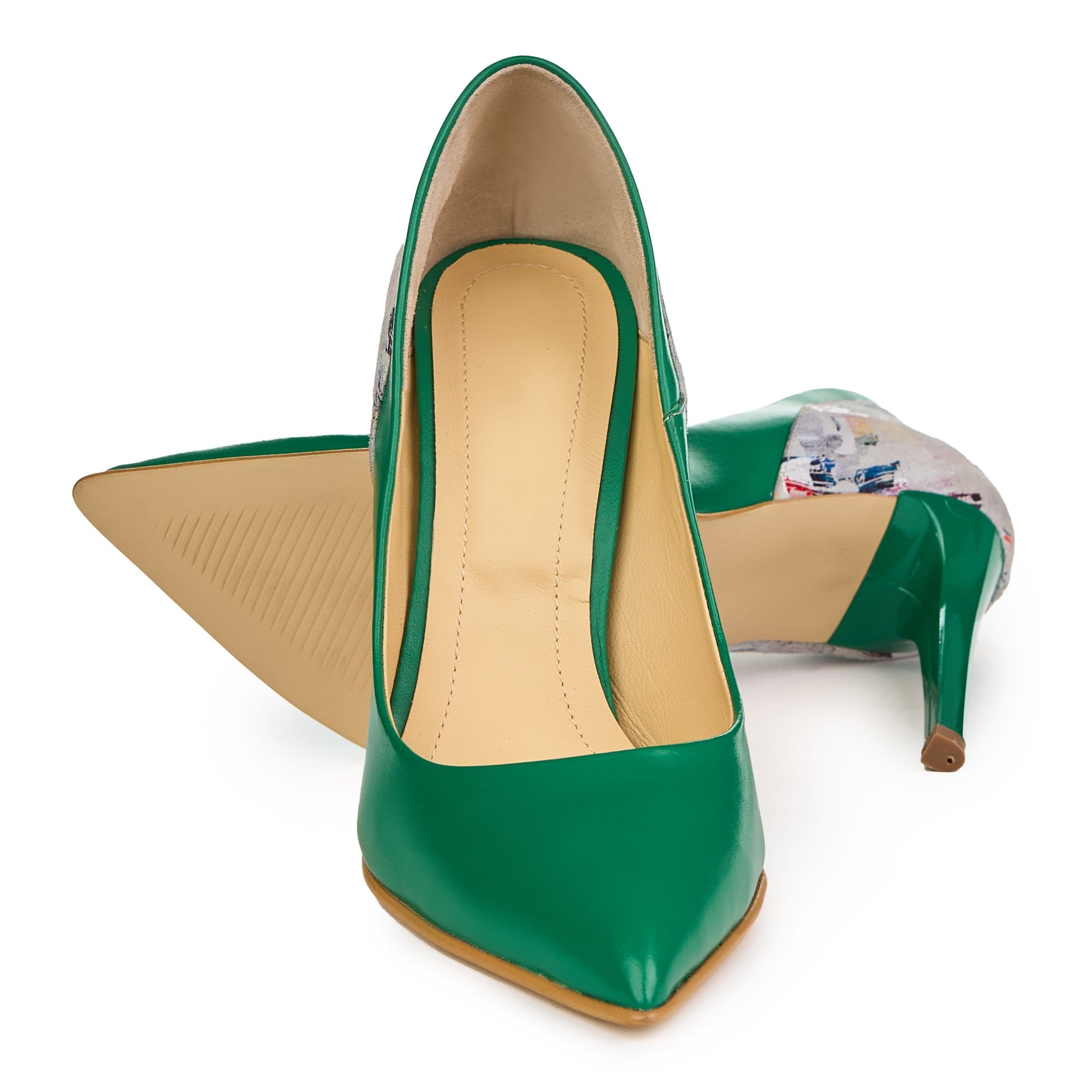 Pantofi Eleganti Dama Din Piele Naturala Verde 2045 - VERSO.RO