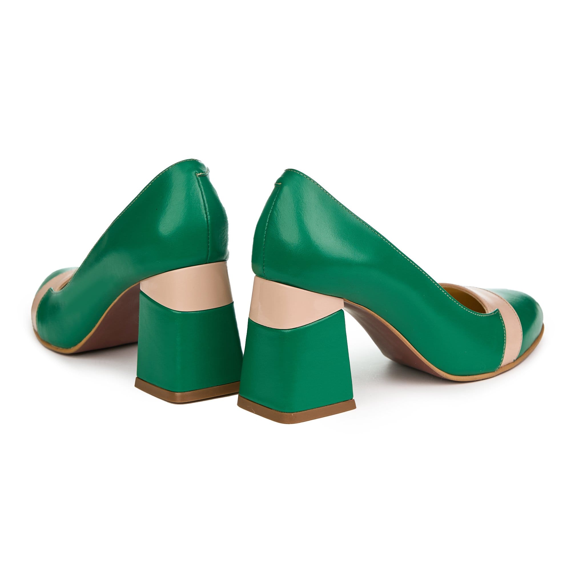 Pantofi Eleganti Dama Din Piele Naturala Verde Box 2054 - VERSO.RO