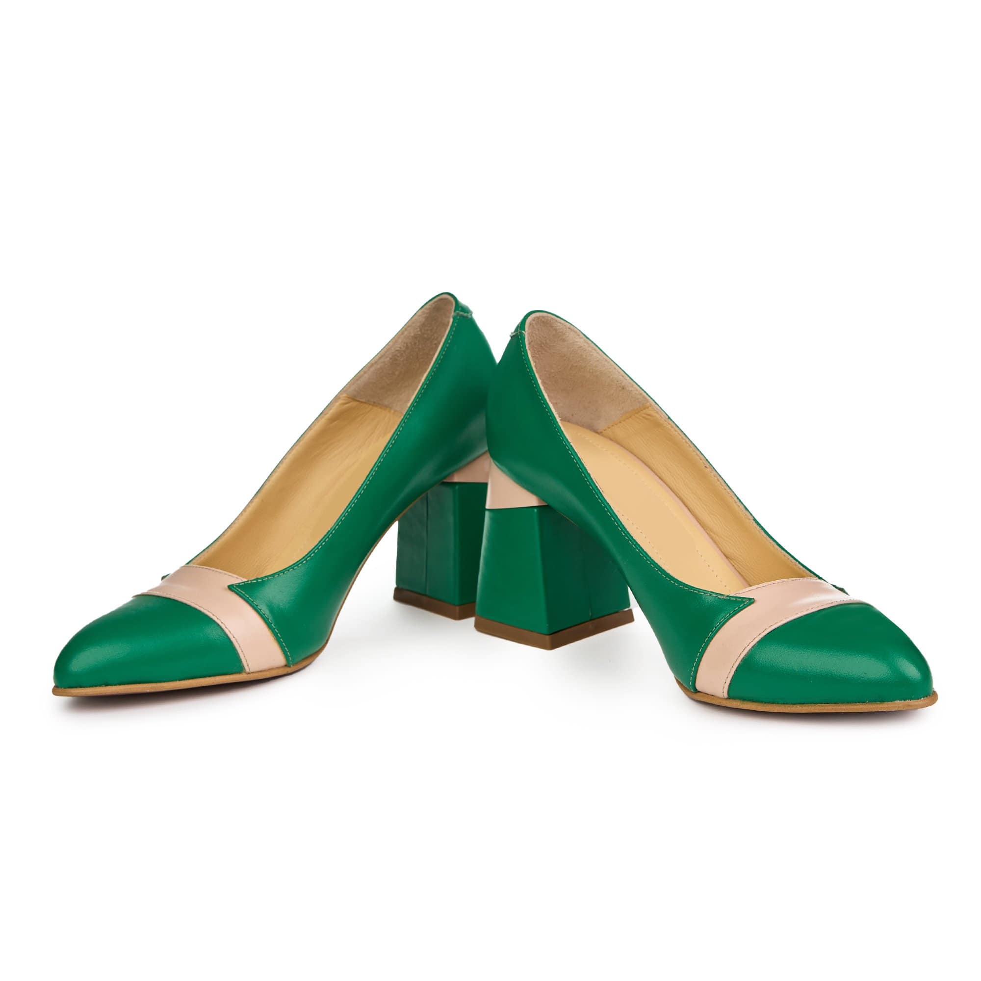 Pantofi Eleganti Dama Din Piele Naturala Verde Box 2054 - VERSO.RO